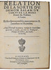 Title page from Relation de la sortie du demon Balam du corps de la Mere Pnieune des Vrselines de Loudun