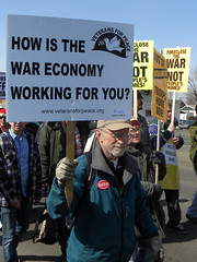 Veterans for Peace at an anti-war protest
