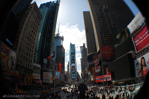 Times Square Wide Angled by Ahlexandria