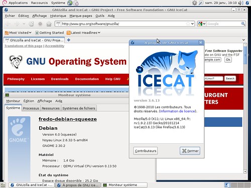 Icecat 3.6.13 et Debian Squeeze