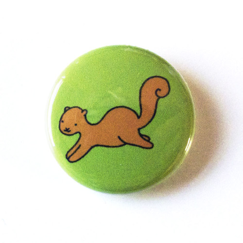 Jumping Squirrel - Button 01.31.11