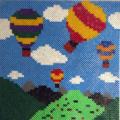 Hot Air Balloons in Hama Beads