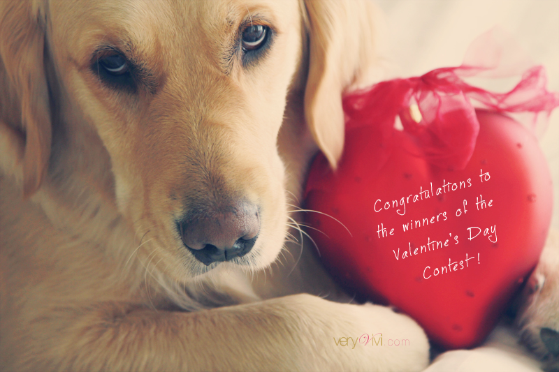 Congratulations to the 5 Winners of My Valentine's Day Contest!