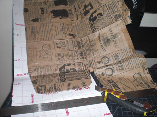 Step 5: Wrap the decorative paper around the backing/stand