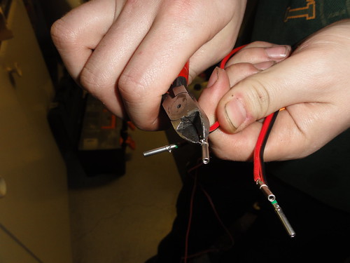 Cutting off excess solder
