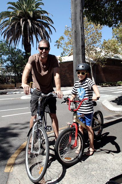 cycle chic kid & dad in surry hills