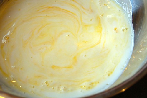 Buttermilk and Egg Mixture for the Sweet Irish Soda Bread by Eve Fox, The Garden of Eating blog, copyright 2011