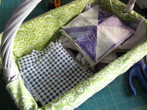 green and purple memorial quilts