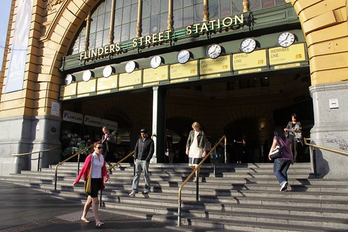 OMFG! No emos bumming around on the steps of Flinders Street Station