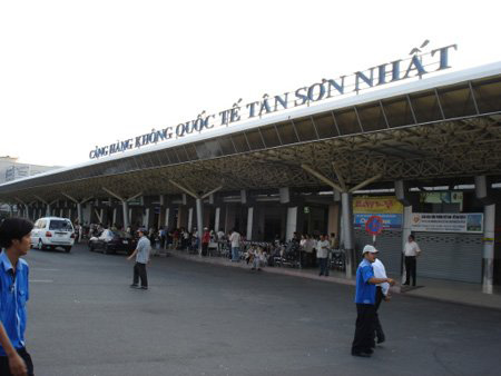 The entrance to Tan Son Nhat airport, Ho Chi Minh, Vietnam