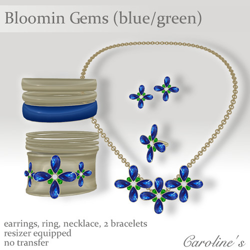 Caroline's Jewelry Bloomin Gems (blue-green)