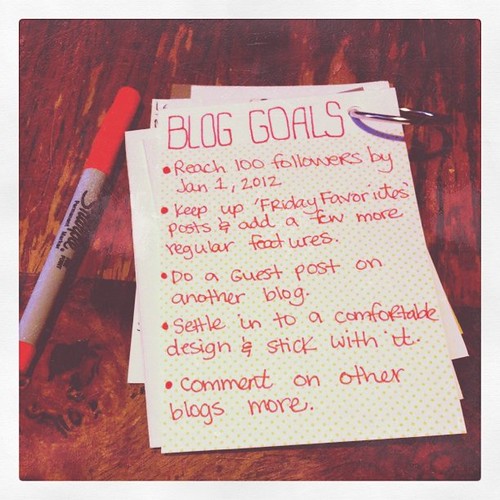 30 days of lists- blog goals