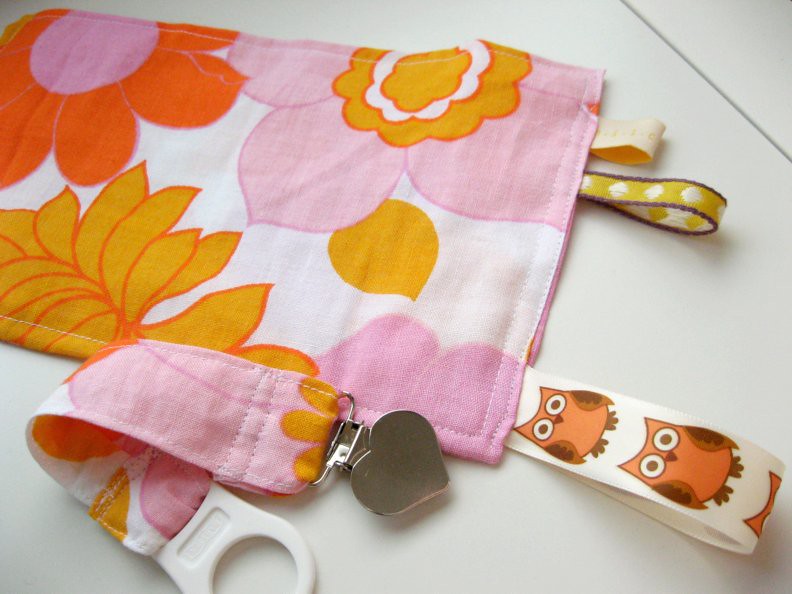 sensory cloth with matching pacifier clip
