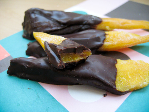 chocolate covered dried mangoes