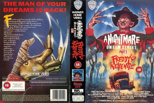 A Nightmare On Elm Street 2, Freddy's Revenge (VHS Box Art)