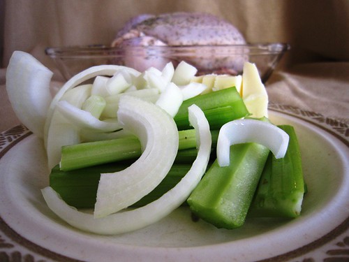 Celery and onion on deck