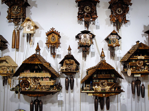 cuckoo clocks.