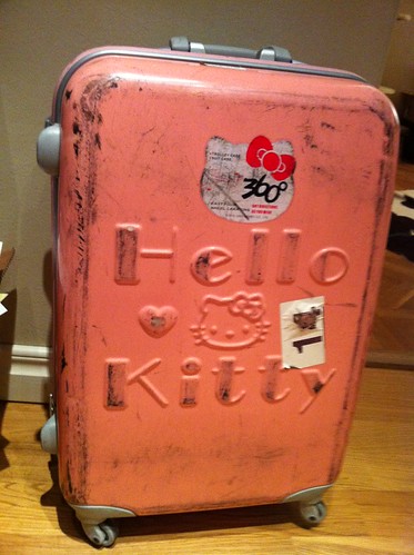 Hello Kitty suitcase to rest