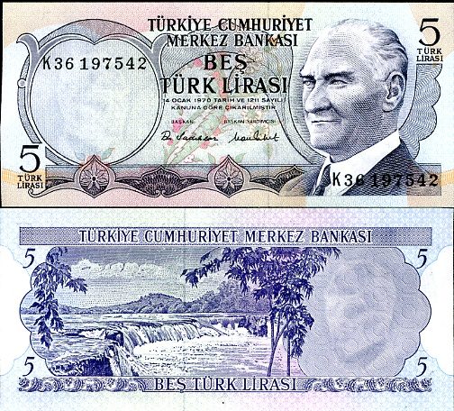 5 Lirasi Turecko  1976, P185