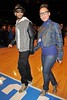 Swizz Beatz and Alicia Keys attend the Miami Heat vs New York Kn