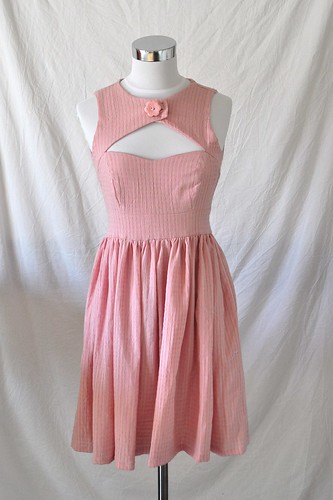 heart cut out dress. sweet heart cut out dress - pastel pink 5
