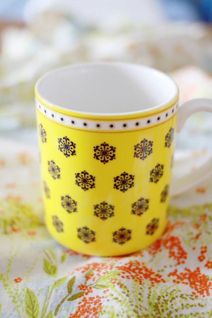 Franc Franc Snowflake Yellow Mug