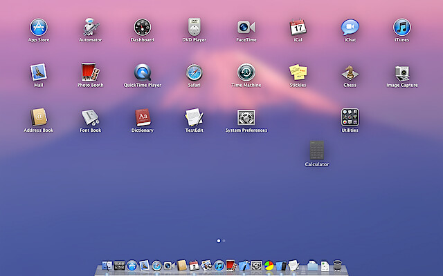 Drag an icon to rearrange in Launchpad of Mac OS X Lion