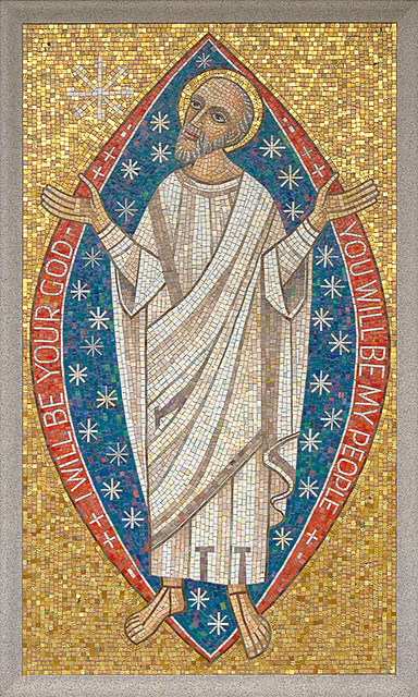 Resurrection Cemetery, in Affton, Missouri, USA - mosaic, "I will be your God"