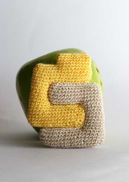 Abstract Crochet Brooch