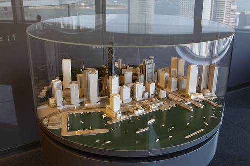 Model of the area around Central on Hong Kong Island, dating back to 1988
