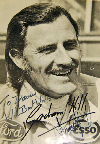 A signed picture of Graham Hill