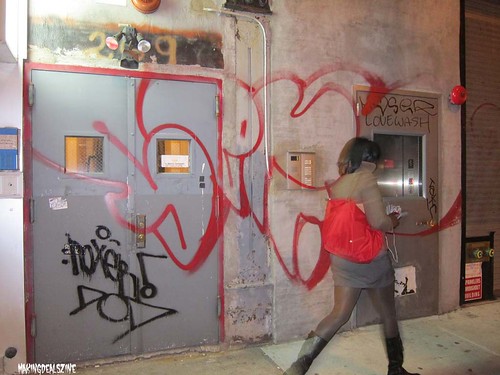 NYC. Door with Fast Moving Woman. by Making Deals Zine