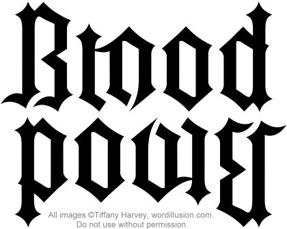 "Blood" & "Power" Ambigram