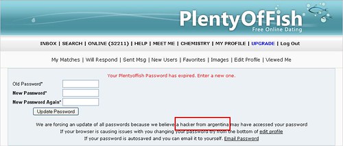 2011-Jan-31 hacker from Argentina attacks PlentyOfFish
