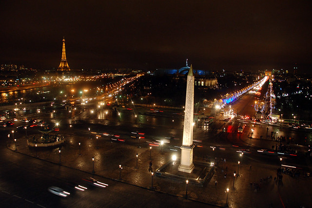 Paris at night from above. A look at Paris at night from the Christmas 
