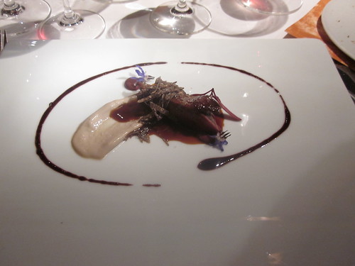 El Celler de Can Roca - Girona - February 2011 - Lightly-smoked pigeon with Anchovies, Truffles and Blackberries