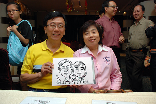 caricature live sketching for OCBC Securities - 6a