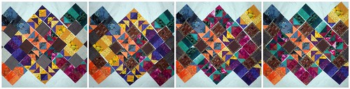 Playing with the block layout for the Project QUILTING Flying Geese challenge