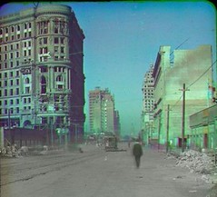 Color photo San Francisco earthquake