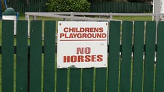 No Horses Sign