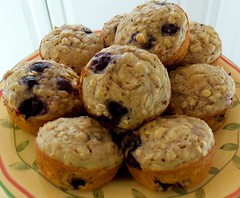 oatmeal blueberry orange muffins