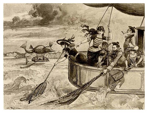 024-Una partida de pesca en Aereoyate-Le Vingtième Siècle 1883- Albert Robida