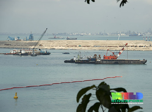 Massive reclamation for Pasir Panjang Container Terminal off Labrador