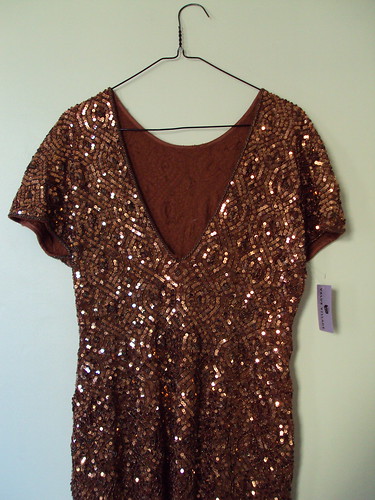 Bronze Vintage Sequin Dress (back)