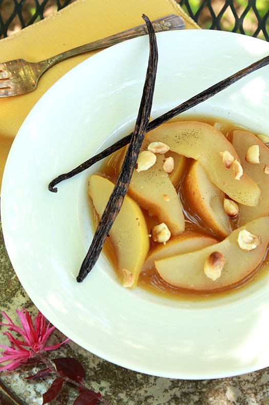 Poached Pears and Vanilla Beans