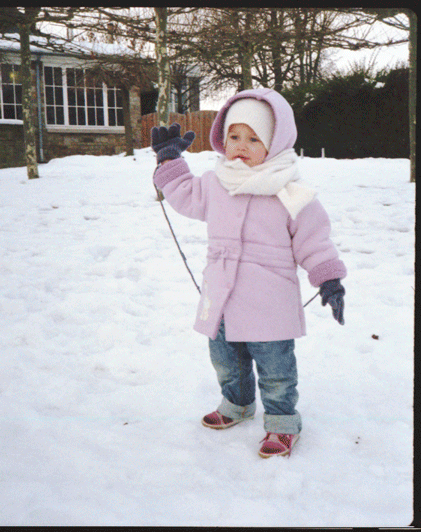 Объемные дрожалки! Kid in the snow