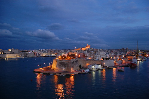 Valletta, Malta at night
