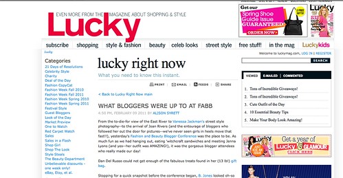 Lucky Right Now blog mention