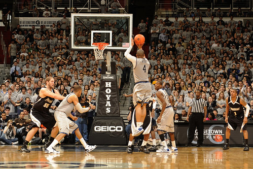 Chris Wright scores over Providence (by: Mitchell Layton/Getty Images via zimbio, creative commons license)