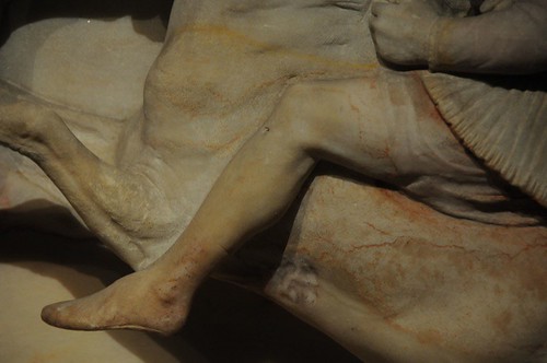 Detail of the Alexander Sarcophagus (original paint still visible)